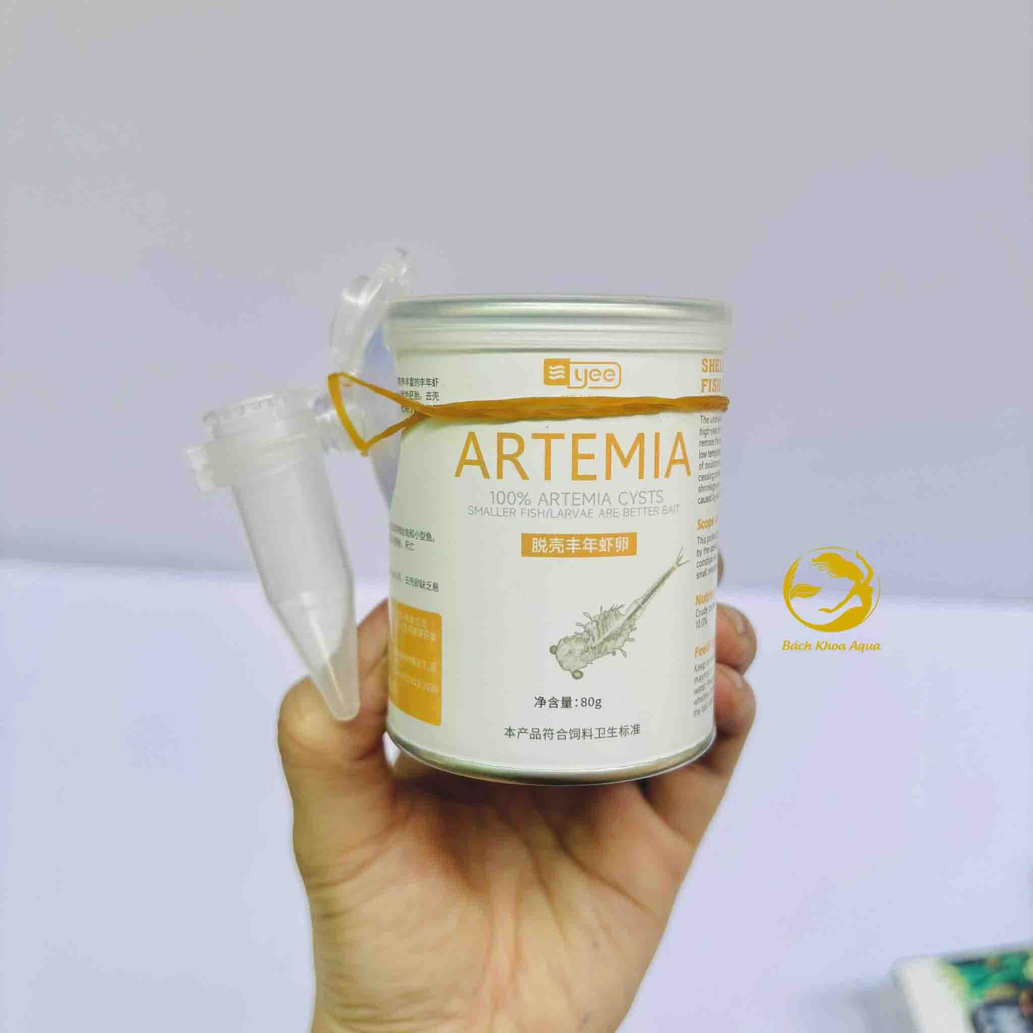 Thức ăn Artemia Yee sấy khô - lon nhôm 80gr
